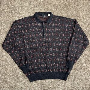 Vintage The Italian Sweater Company Acrylic Wool Pullover Gray Women’s Sz Large